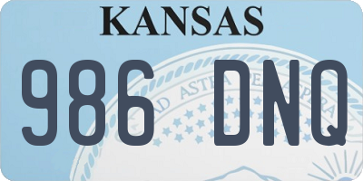 KS license plate 986DNQ