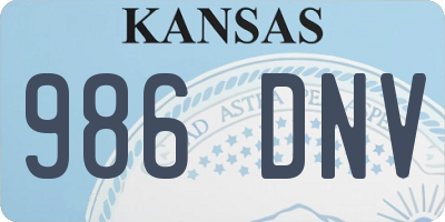 KS license plate 986DNV