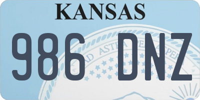 KS license plate 986DNZ