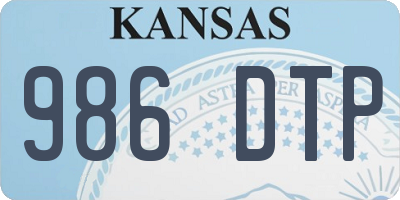 KS license plate 986DTP