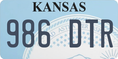 KS license plate 986DTR