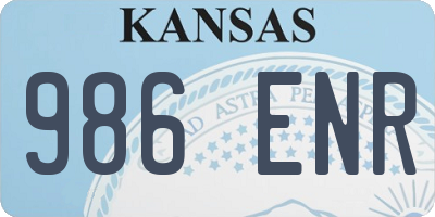 KS license plate 986ENR