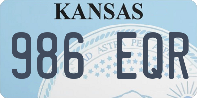 KS license plate 986EQR