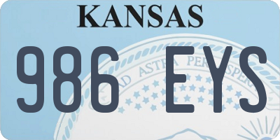 KS license plate 986EYS