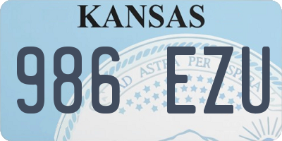 KS license plate 986EZU