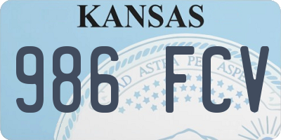 KS license plate 986FCV