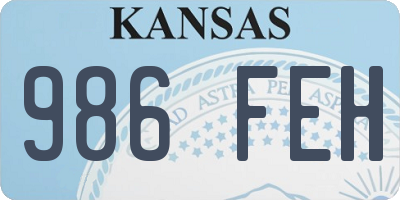 KS license plate 986FEH