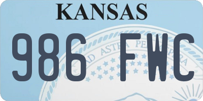 KS license plate 986FWC