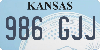 KS license plate 986GJJ