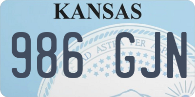KS license plate 986GJN