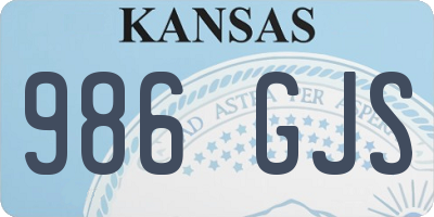 KS license plate 986GJS