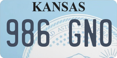 KS license plate 986GNO