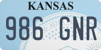 KS license plate 986GNR
