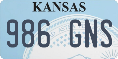 KS license plate 986GNS