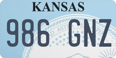 KS license plate 986GNZ