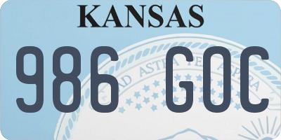 KS license plate 986GOC