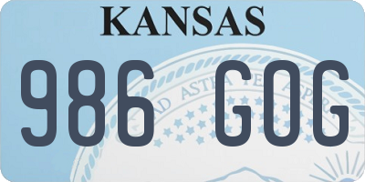 KS license plate 986GOG