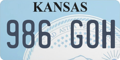 KS license plate 986GOH