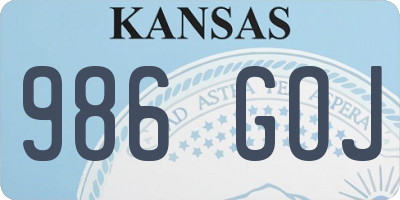 KS license plate 986GOJ