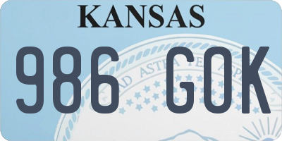 KS license plate 986GOK