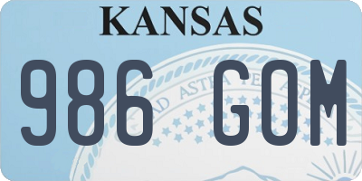 KS license plate 986GOM