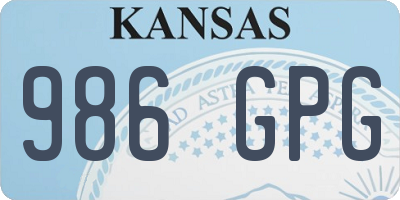 KS license plate 986GPG