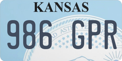 KS license plate 986GPR