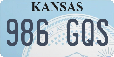 KS license plate 986GQS