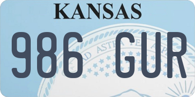 KS license plate 986GUR