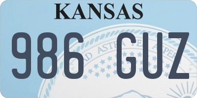 KS license plate 986GUZ