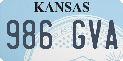KS license plate 986GVA