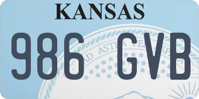 KS license plate 986GVB