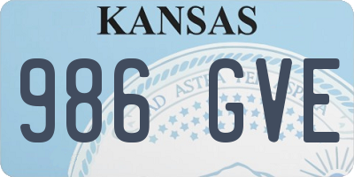 KS license plate 986GVE