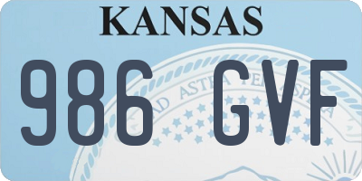 KS license plate 986GVF