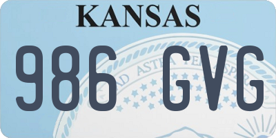 KS license plate 986GVG