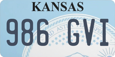 KS license plate 986GVI