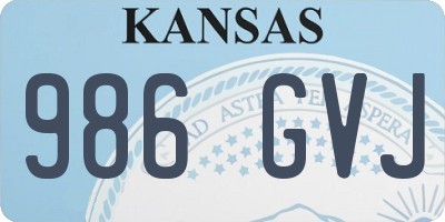 KS license plate 986GVJ