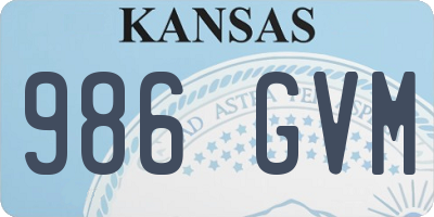 KS license plate 986GVM