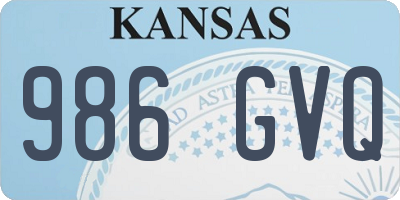 KS license plate 986GVQ