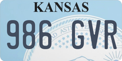 KS license plate 986GVR