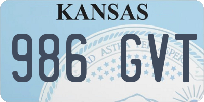 KS license plate 986GVT