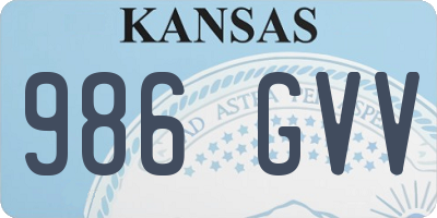 KS license plate 986GVV