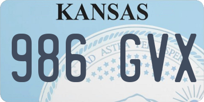 KS license plate 986GVX
