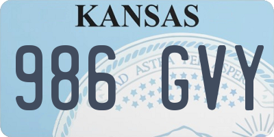 KS license plate 986GVY