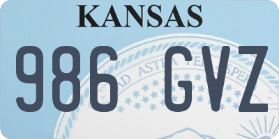KS license plate 986GVZ