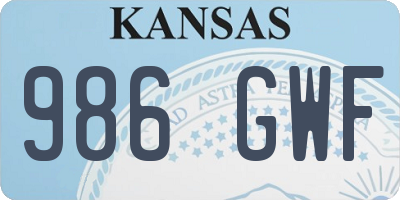 KS license plate 986GWF