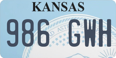 KS license plate 986GWH