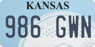 KS license plate 986GWN