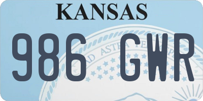 KS license plate 986GWR