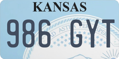 KS license plate 986GYT